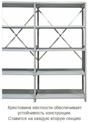 Стеллаж металлический ТСУ 3.7.2.5-150